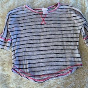 White see through w/ black lines. Size 5